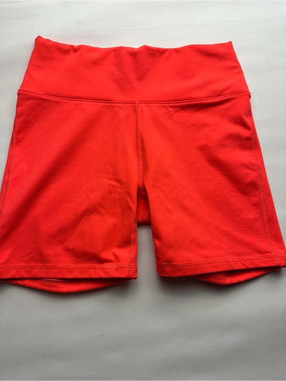 Women’s High-Waist Fabletics power hold pink/red Active Shorts. Est size S